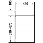 Duravit 0030731000 Metal console Vero for 032912 height adjustable 50 mm