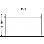 Duravit 0030731000 Metal console Vero for 032912 height adjustable 50 mm