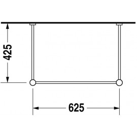 Duravit 0030751000 Metal console Vero for 045470 height adjustable chrome