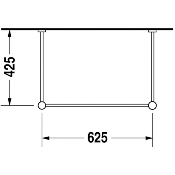 Duravit 0030751000 Metal console Vero for 045470 height adjustable chrome