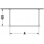 Duravit 0030751000 Metal console Vero for 045470 height adjustable chrome