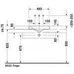 Duravit 0320500008 Above counter basin 50 cm Architec white q-ic wo of th r. punched