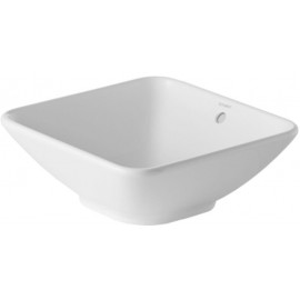 Duravit 0333420000 Plain basin 42 cm Bacino white with of. wo tp. quadratic