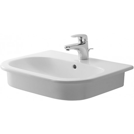 Duravit 0337540000 Vanity basin 54 cm D-Code white countertop model w.of w.tp 1 th