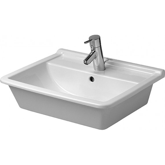 Duravit 03025600301 Vanity basin 56 cm Starck 3 white 3 tap holes countertop model WGL