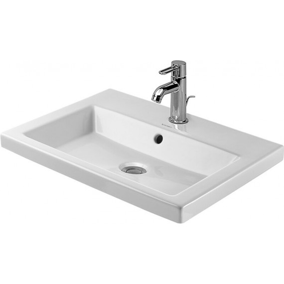 Duravit 03476000001 Vanity basin 60 cm 2nd floor white countertop w.OF w.TH 1 TH WGL