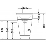 Duravit 04065800001 Vanity basin 58 cm Starck 1 white WonderGliss