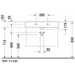 Duravit 04548000871 Washbasin 800mm Vero white with of with tp 3 th WG