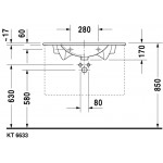 Duravit 0499830030 Furniture washbasin Darling New 83 cm white w.of w.tp 3 th