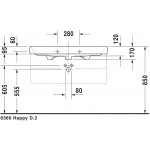 Duravit 2318100000 Furniture washbasin 1000mm HappyD.2 white with OF with TP 1 TH