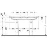 Duravit 2338130030 Double furniture washbasin 1300mm DuraStyle white w.OF w.TP 3 TH