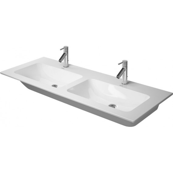 Duravit 23361300001 Double washbasin 1300 ME by STARCK white with OF with TP 1 TH WGL