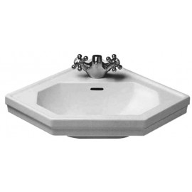 Duravit 0793420000 Handrinse basin 595mm 1930 white corner model w.OF w.TP 1 TH