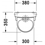 Duravit 0818350000 Urinal Architec Dry white hori.outl. air trap wo fly