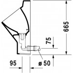 Duravit 0818350000 Urinal Architec Dry white hori.outl. air trap wo fly