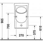 Duravit 0818350000 Urinal Architec Dry white hori.outl. air trap wo fly