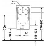 Duravit 0818360000 Urinal Architec with nozzle white conc.inlet battery spl.