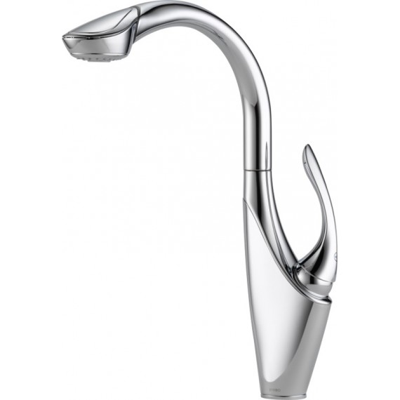 Buy Brizo 63255LF Single Handle Hi-Arch Pull-Out Kitchen Faucet at