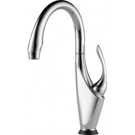 Brizo 64055LF Single Handle Waterfall Kitchen Faucet with SmartTouchR Technology