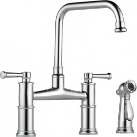 BRIZO ARTESSO 62525LF TWO HANDLE BRIDGE KITCHEN FAUCET WITH SPRAY 