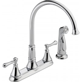 DELTA CASSIDY 2497LF 2H KITCHEN DECK FAUCET W/SPRAYER 