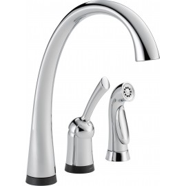 Delta 4380T-DST Single Handle Kitchen Faucet with Touch2OR Technology and Spray