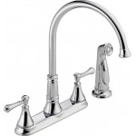 Delta 2497LF Two Handle Kitchen Faucet with Spray