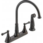 Delta 2497LF Two Handle Kitchen Faucet with Spray