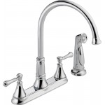 Delta 2497LF Two Handle Kitchen Faucet with Spray