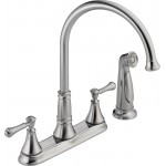 Delta 2497LF Two Handle Kitchen Faucet with Spray