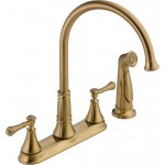 Delta 2497LF Two Handle Kitchen Faucet with Spray