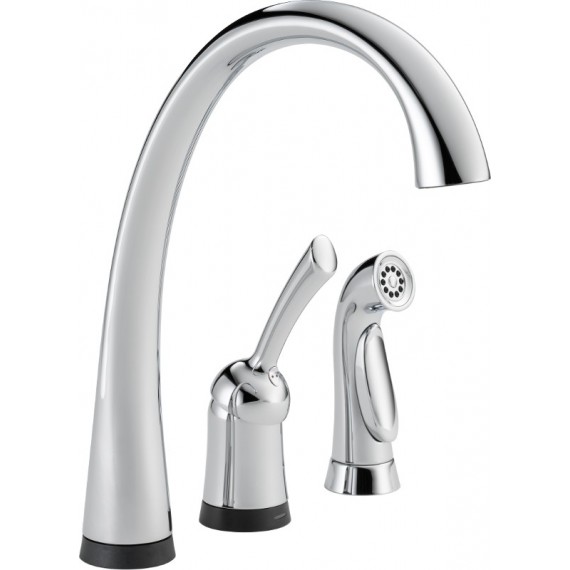 Delta 4380T-DST Single Handle Kitchen Faucet with Touch2OR Technology and Spray