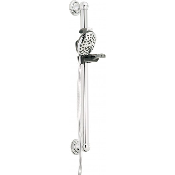 DELTA 53001-DS 4-SPRAY PALM SHOWER, 24" SS ADA BAR, 60"-82" STRETCH HOSE 