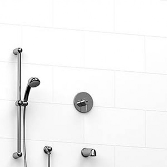 Riobel KIT1223FMC-43 0.5 2-way Type TP thermostaticpressure balance coaxial system with spout and hand shower rail