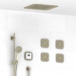 Riobel Salome KIT90ISSAPN-W 0.75 electronic system with hand shower rail 4 body jets and shower head