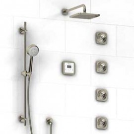 Riobel Salome KIT92ISSAPN-W 0.75 electronic system with hand shower rail 4 body jets and shower head