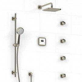 Riobel Salome KIT93ISSAPN-W 0.75 electronic system with hand shower rail 4 body jets and shower head