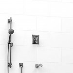 Riobel Eiffel KIT1223EF 0.5 2-way Type TP thermostaticpressure balance coaxial system with spout and hand shower rail