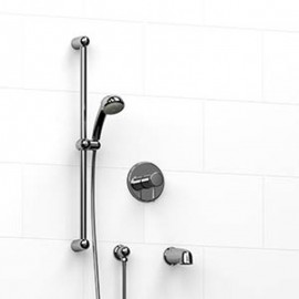 Riobel Georgian KIT1223GN 0.5 2-way Type TP thermostaticpressure balance coaxial system with spout and hand shower rail