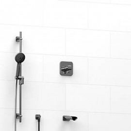 Riobel Salome KIT1223SA 0.5 2-way Type TP thermostaticpressure balance coaxial system with spout and hand shower rail