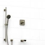 Riobel Salome KIT1223SA 0.5 2-way Type TP thermostaticpressure balance coaxial system with spout and hand shower rail