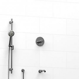 Riobel KIT1223VSTM 0.5 2-way Type TP thermostaticpressure balance coaxial system with spout and hand shower rail