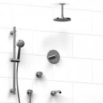 Riobel KIT1343CSTM Type TP thermostaticpressure balance 0.5 coaxial system with hand shower rail shower head tub spout and 3-...