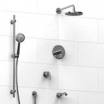 Riobel KIT1343SHTML Type TP thermostaticpressure balance 0.5 coaxial system with hand shower rail shower head tub spout and 3...