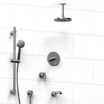 Riobel Sylla KIT1343SYTML Type TP thermostaticpressure balance 0.5 coaxial system with hand shower rail shower head tub spout an