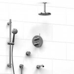 Riobel KIT1343TM Type TP thermostaticpressure balance 0.5 coaxial system with hand shower rail shower head tub spout and 3-wa...