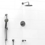 Riobel KIT1345 Type TP thermostaticpressure balance 0.5 coaxial 3-way system with hand shower rail shower head and spout