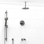 Riobel KIT1345ATOP Type TP thermostaticpressure balance 0.5 coaxial 3-way system with hand shower rail shower head and spout