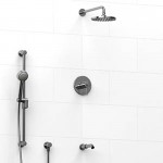 Riobel KIT1345CSTM Type TP thermostaticpressure balance 0.5 coaxial 3-way system with hand shower rail shower head and spout