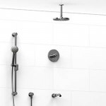 Riobel KIT1345CSTM Type TP thermostaticpressure balance 0.5 coaxial 3-way system with hand shower rail shower head and spout